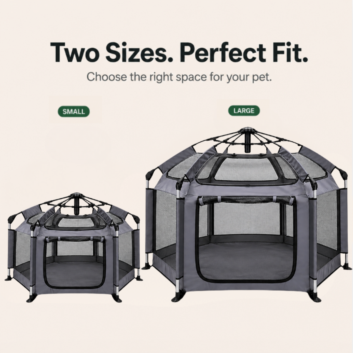 Indoor Outdoor Portable Pet House - Folding Pop-Up Dog Play Tent