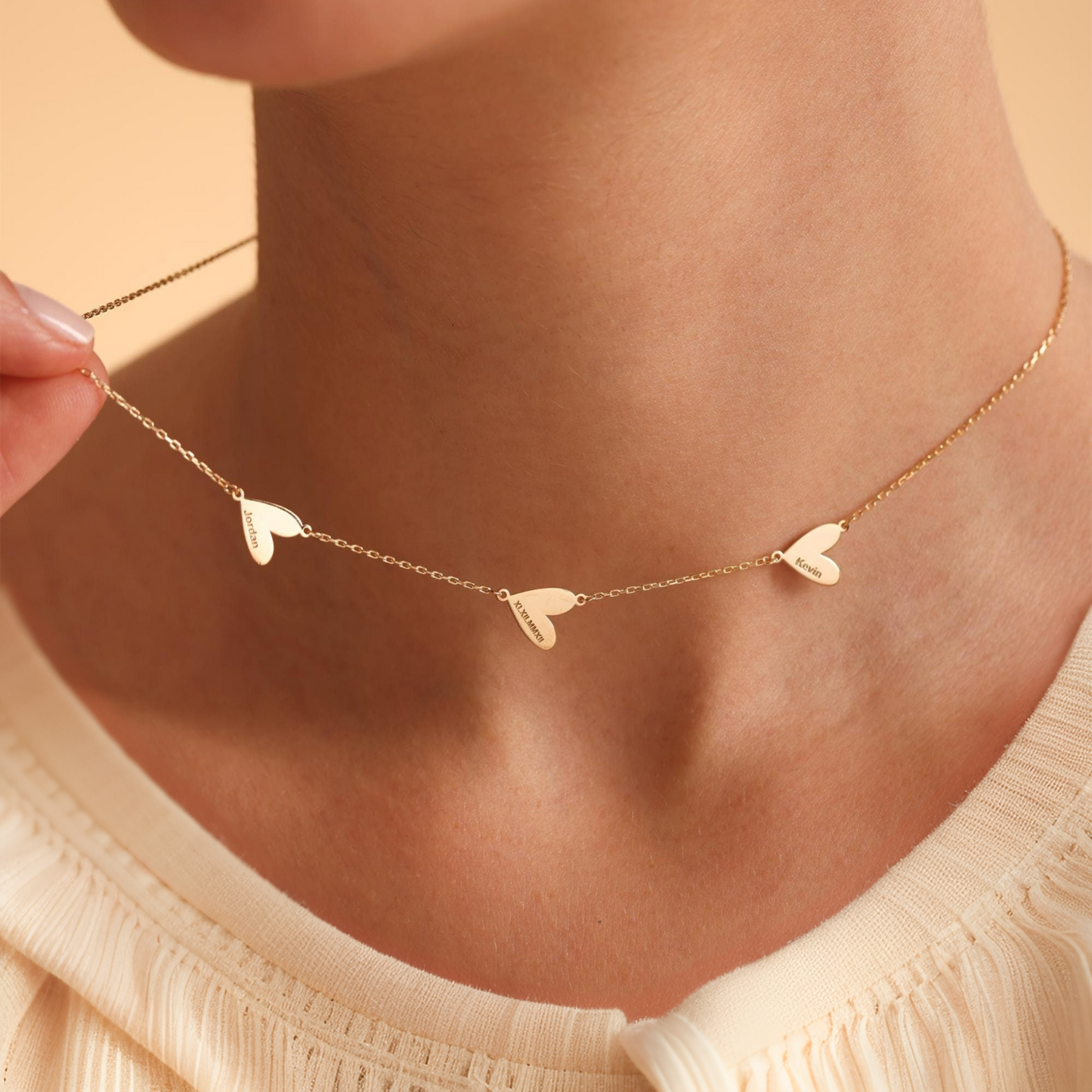 Hearts Name Necklace