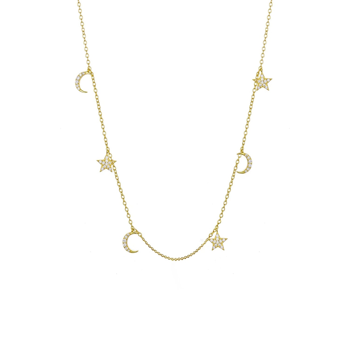 Star Moon Necklace