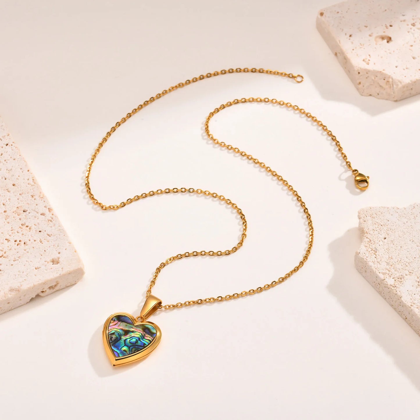 Open Heart Locket Necklace